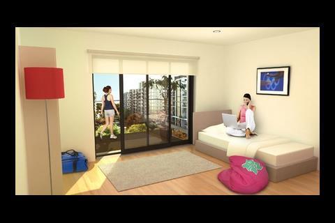 Interior CAD image of apartment in 2012 Olympic Village
